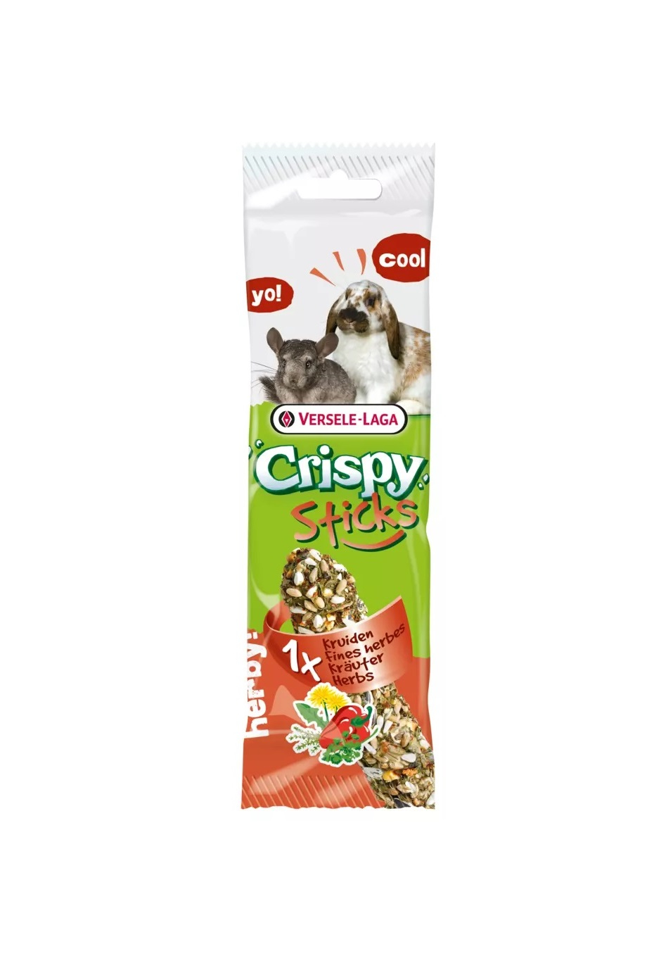 VL Crispy Sticks królik/szynszyla kolba zioł. 110g