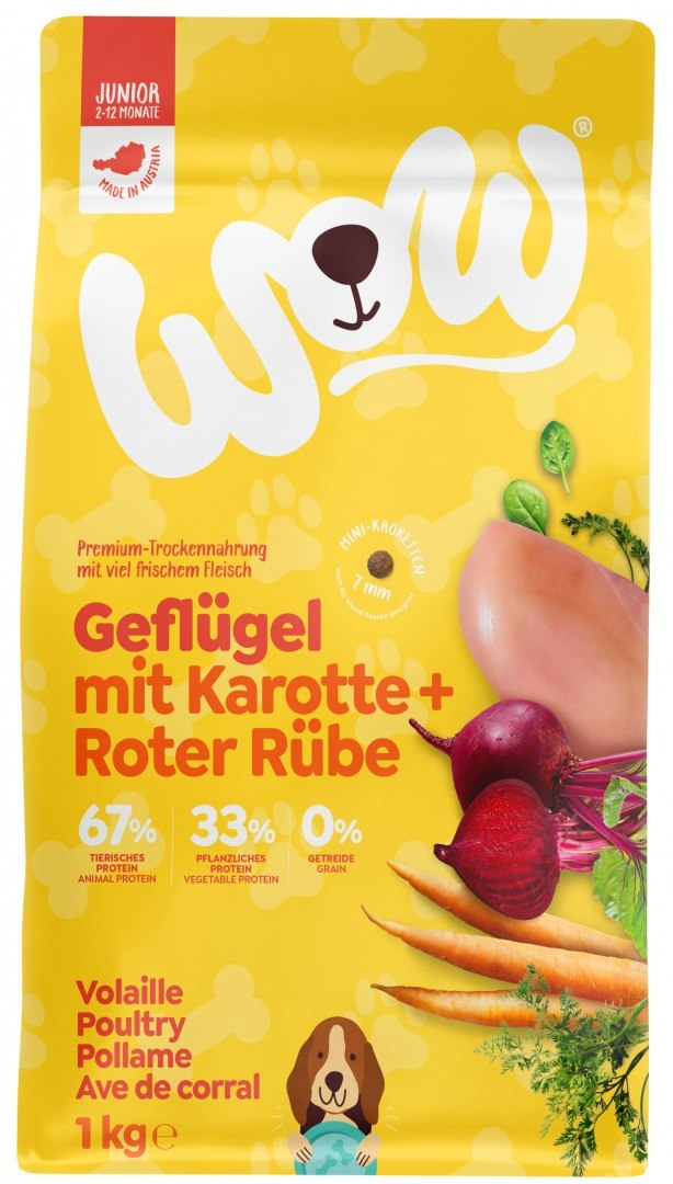 WOW MINI Junior Drób Łosoś Marchewka 1 kg