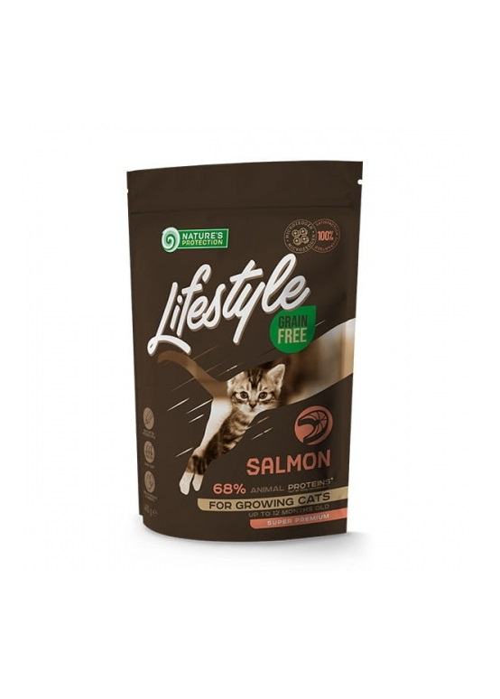 NATURES PROTECTION  LIFESTYLE Salmon Kitten 400g