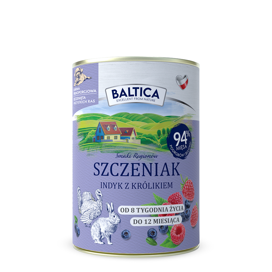 BALTICA Szczeniak Indyk Królik p-ka 400g