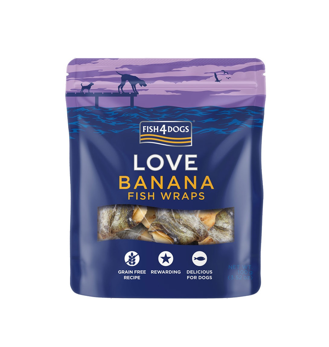 FISH4DOGS Banana Wraps 100g