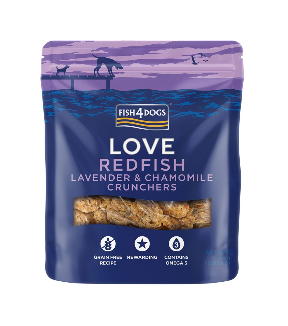 FISH4DOGS Redfish & Lavender Crunchers 75g