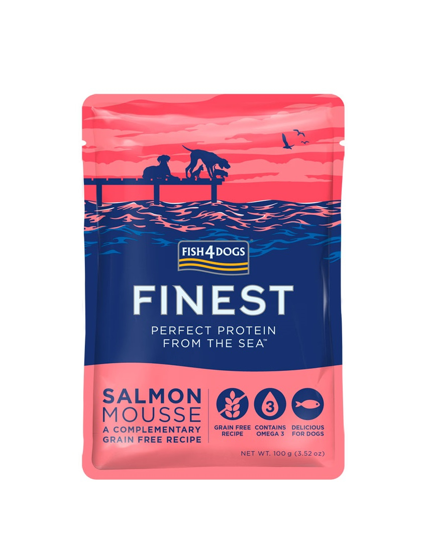 FISH4DOGS Finest Salmon Mousse saszetka 100g