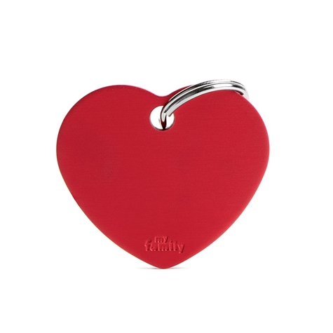 MY FAMILY Basic Aluminium BIG HEART RED